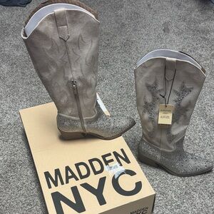 Madden NYC Glitter Cowboy Boots